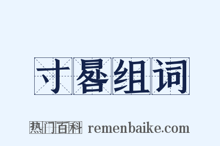 寸晷组词是什么意思的图片